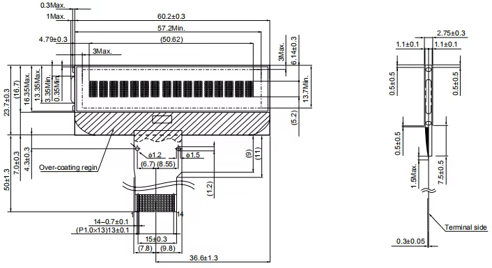 Lcd1601 Mono Lcd Module 16*1  16x2